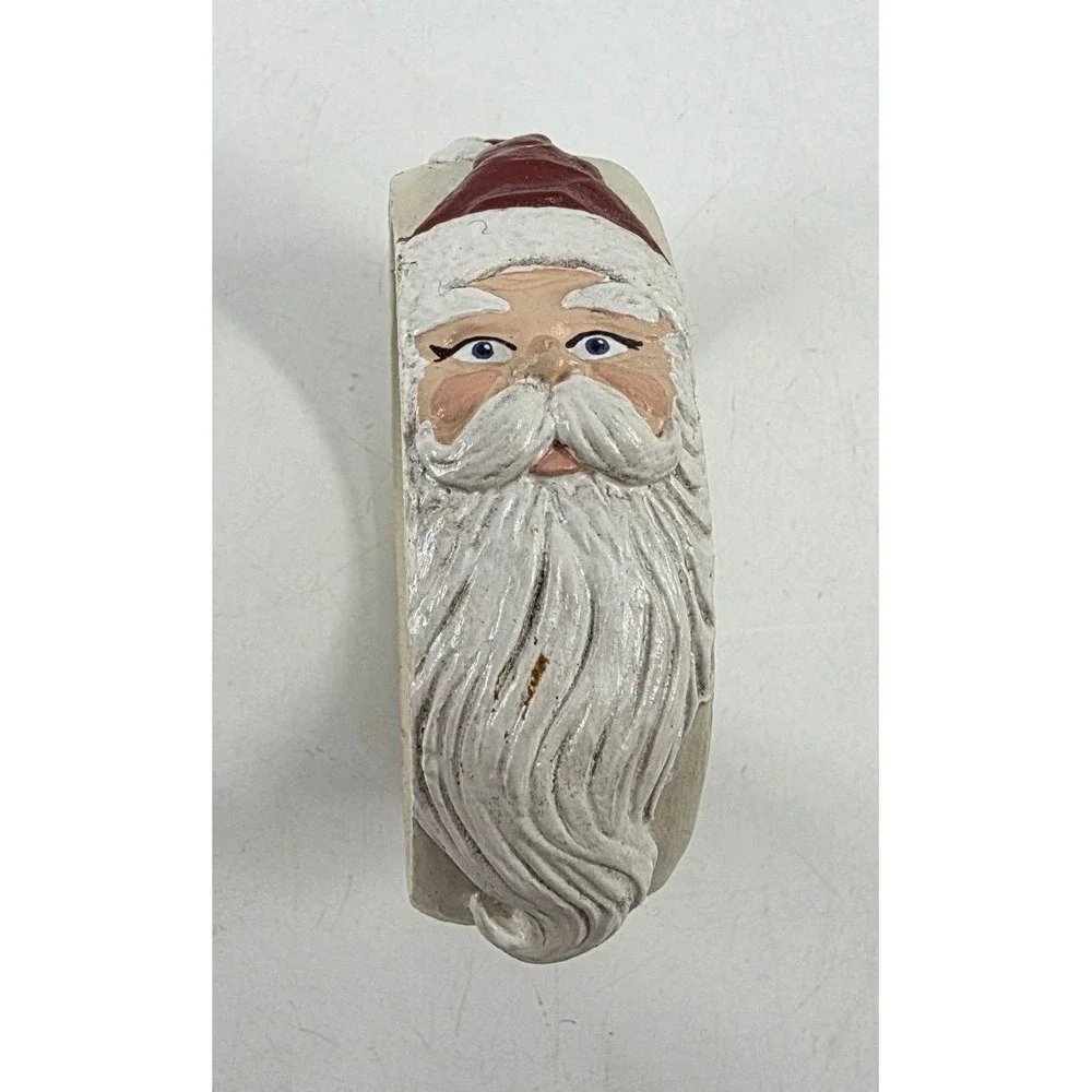 Rare Jim Shore Santa Claus Resin Bracelet Vintage 1990 3D Folk Art Christmas